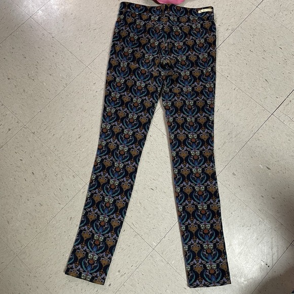 PILCRO AND THE LETTERPRESS Anthro Sz 25 Printed Serif‎ Corduroy Skinny Pants - Picture 5 of 10